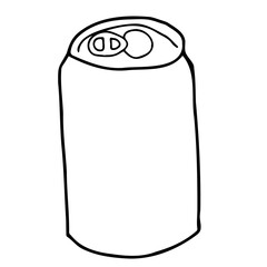缶飲料の線画イラスト