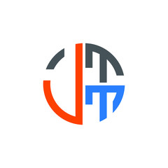 JTT logo JTT icon JTT vector JTT monogram JTT letter JTT minimalist JTT triangle JTT hexagon Circle Unique modern flat abstract logo design 