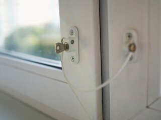 Naklejka premium lock on the window, child protection
