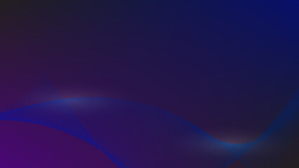 abstract line wave with lighting effect on blue gradient color background with copy space for technology and futuristic element design