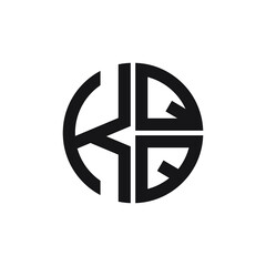 KQQ logo KQQ icon KQQ vector KQQ monogram KQQ letter KQQ minimalist KQQ triangle KQQ hexagon Circle Unique modern flat abstract logo design 