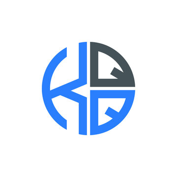 KQQ logo KQQ icon KQQ vector KQQ monogram KQQ letter KQQ minimalist KQQ triangle KQQ hexagon Circle Unique modern flat abstract logo design 