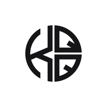 KQQ logo KQQ icon KQQ vector KQQ monogram KQQ letter KQQ minimalist KQQ triangle KQQ hexagon Circle Unique modern flat abstract logo design 