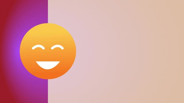 Animated template with copy space showing a smily, Marketing and advertising tag, quote.