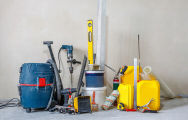 tools for cleaning and repairing premises