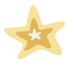 Christmas star. Hand drawn vector illustration. Great for Xmas, New year design, greeting cards. 