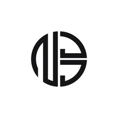 NJJ logo NJJ icon NJJ vector NJJ monogram NJJ letter NJJ minimalist NJJ triangle NJJ hexagon Circle Unique modern flat abstract logo design 
