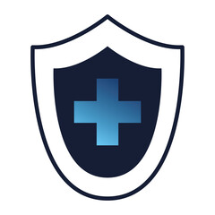 Fototapeta premium medical cross shield