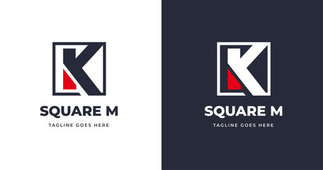 Initial K letter logo design template, vector illustration