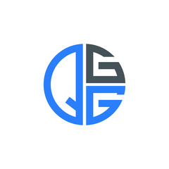 QGG logo QGG icon QGG vector QGG monogram QGG letter QGG minimalist QGG triangle QGG hexagon Circle Unique modern flat abstract logo design 