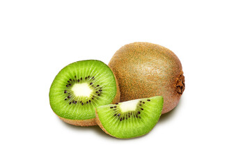 Juicy kiwi on an isolated white background