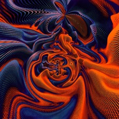 Fluid Art. Abstract colorful background, wallpaper, texture. Mixing paints. Modern art. Marble texture. Dream. İmagination, Mandala.