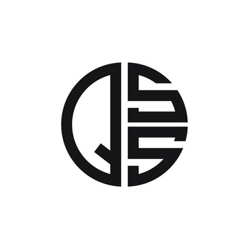 QSS logo QSS icon QSS vector QSS monogram QSS letter QSS minimalist QSS triangle QSS hexagon Circle Unique modern flat abstract logo design 