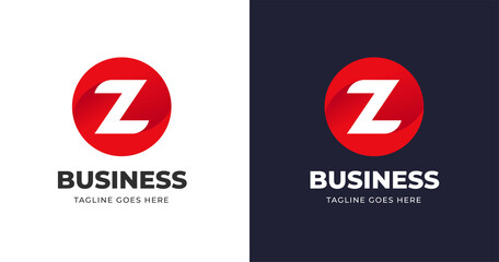Fototapeta premium Letter Z logo design template with circle shape style