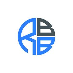 RBB logo RBB icon RBB vector RBB monogram RBB letter RBB minimalist RBB triangle RBB hexagon Circle Unique modern flat abstract logo design 