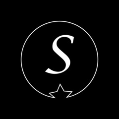 S letter logo icon vector template on black background creative letter S icon. S vector.

