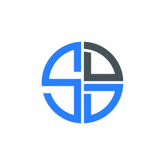 Obraz premium SDD logo SDD icon SDD vector SDD monogram SDD letter SDD minimalist SDD triangle SDD hexagon Circle Unique modern flat abstract logo design 