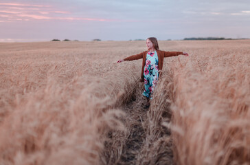girl in a field