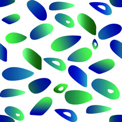 Background of sea green and blue pebbles. Seamless pattern for fabric, textile, wallpaper, wrapping paper and other smart design. 