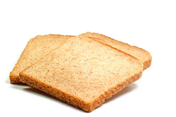 Fototapeta na wymiar Toastbrot in Scheiben vor weißem Hintergrund