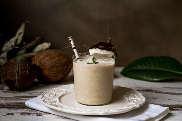 Pineapple-Coconut-Banana Smoothie.