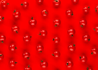 Cherry tomato, Healthy eating and vegetarianism. Color background.