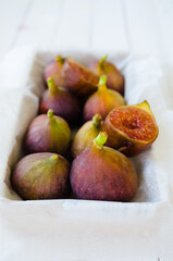 Retro Figs in a tray, selective focus