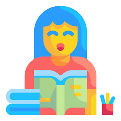 Fototapeta premium student flat icon