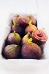 Retro Figs in a tray, selective focus