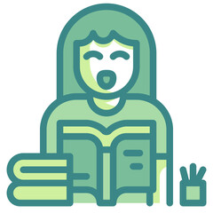 student blue line icon