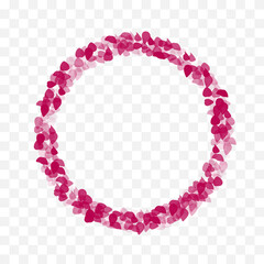 Rose Petals Circle Frame For Decoration