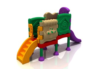 PARQUE DE JUEGOS PARA NIÑOS, INFANTIL - RENDER.