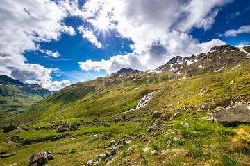 Fototapeta na wymiar alpin scenery with a river (Vorarlberg, Austria)