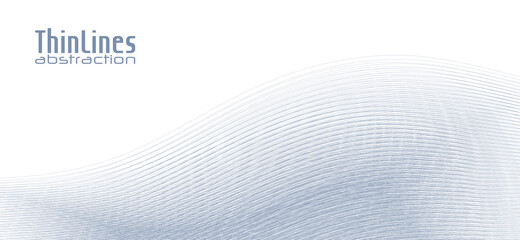 Thin grey lines abstraction. Minimal vector graphics