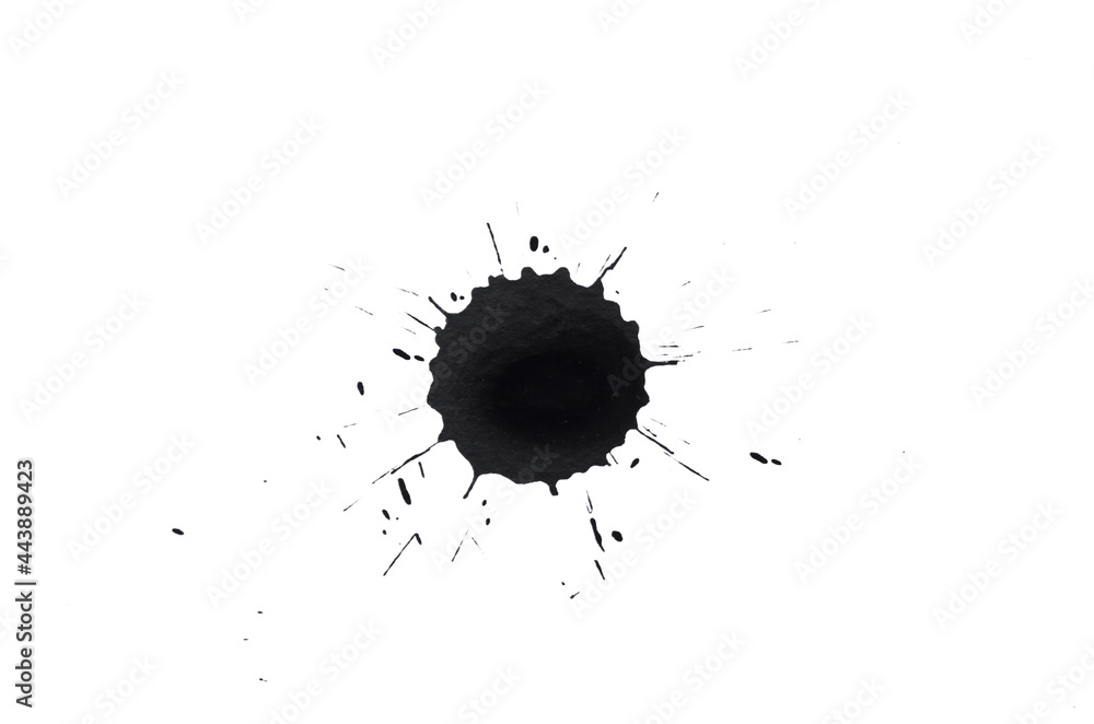 Wall mural a black blob on a white background. blob elements