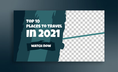 travel YouTube thumbnail template