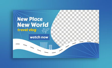 new place new world youtube thumbnail template