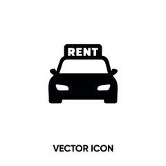 Rent a car vector icon . Modern, simple flat vector illustration for website or mobile app.Rent carsymbol, logo illustration. Pixel perfect vector graphics