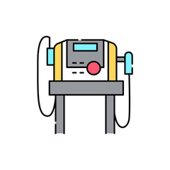 Combination physiotherapy machine olor line icon. Pictogram for web page, mobile app, promo.