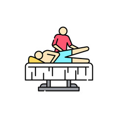 Exercise olor line icon. Pictogram for web page, mobile app, promo.