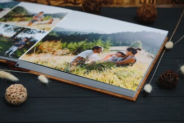 Premium Photo book Family, Great Size, Wooden Cover, Solid Pages, Quality Printing.