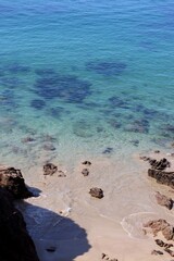waves on the beach, transparency and tropical sea