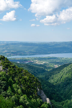View from glass observation terrace called Ayri Gezegen in Turkish. Masukiye, Kartepe, Kocaeli, Turkey.