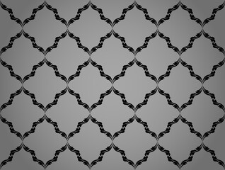 The geometric pattern with lines. Seamless vector background. Black and gray texture. Graphic modern pattern. Simple lattice graphic design