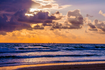 sunset on the beach