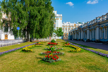 Flowers at Catherine palace in Tsarskoe Selo (Pushkin), Saint Petersburg, Russia