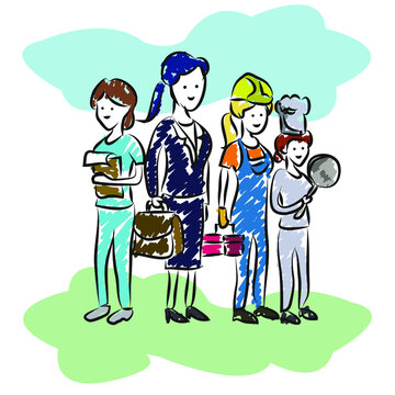 Mujeres trabajadoras. Techo de cristal. La mujer de hoy. Igualdad de oportunidades. Feminismo.