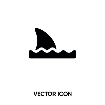Shark vector icon. Modern, simple flat vector illustration for website or mobile app. Fish symbol, logo illustration. Pixel perfect vector graphics
