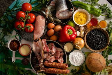 Typical ingredients of Brazilian gastronomy