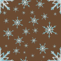 seamless pattern with snowflakes